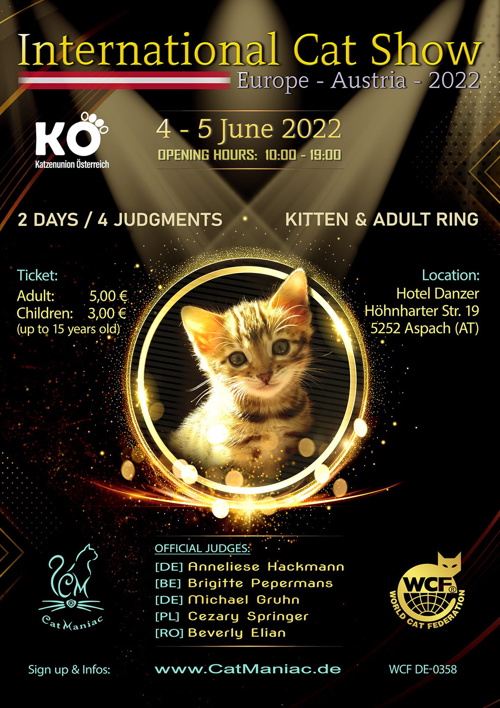 International Cat Show à Aspach - Autriche 2022