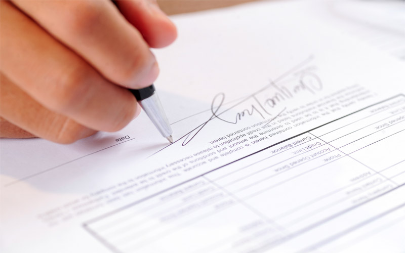 Signature du Certificat d'Engagement